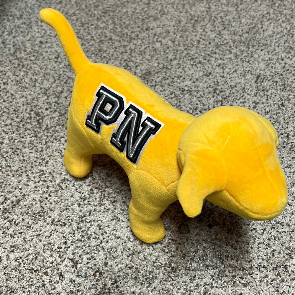 PINK BY Victoria’s Secret Plush Dog in yellow
